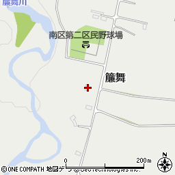 北海道札幌市南区簾舞379周辺の地図