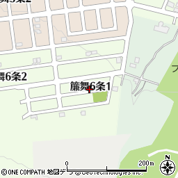 北海道札幌市南区簾舞６条1丁目周辺の地図