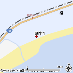 北海道白糠郡白糠町刺牛1丁目1周辺の地図