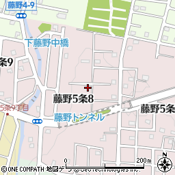 北海道札幌市南区藤野５条8丁目周辺の地図