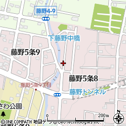 北海道札幌市南区藤野５条8丁目22周辺の地図