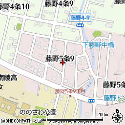 北海道札幌市南区藤野５条9丁目周辺の地図