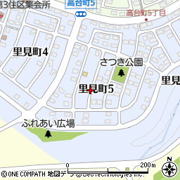 北海道北広島市里見町周辺の地図