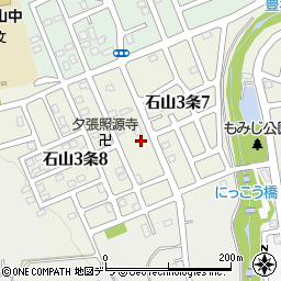 北海道札幌市南区石山３条周辺の地図