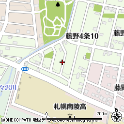 北海道札幌市南区藤野４条10丁目周辺の地図