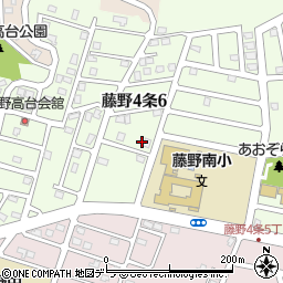 北海道札幌市南区藤野４条周辺の地図