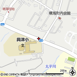 興津小学校周辺の地図
