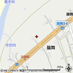 北海道札幌市南区簾舞465周辺の地図
