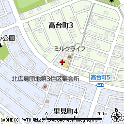 北海道北広島市高台町3丁目10周辺の地図