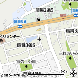 北海道札幌市南区簾舞３条周辺の地図