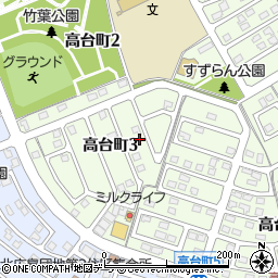 北海道北広島市高台町3丁目4-5周辺の地図