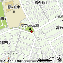 北海道北広島市高台町周辺の地図