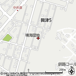 北海道釧路市興津5丁目周辺の地図