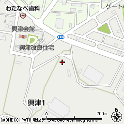 北海道釧路市興津1丁目周辺の地図