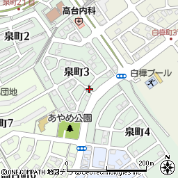 北海道北広島市泉町周辺の地図