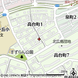 〒061-1146 北海道北広島市高台町の地図
