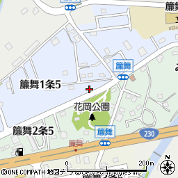北海道札幌市南区簾舞１条5丁目2周辺の地図