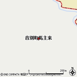 北海道釧路市音別町馬主来周辺の地図