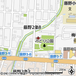 札幌市藤野児童会館周辺の地図