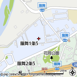 北海道札幌市南区簾舞１条5丁目周辺の地図
