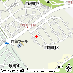北海道北広島市白樺町周辺の地図