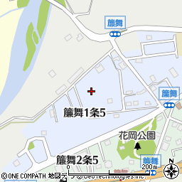 北海道札幌市南区簾舞１条5丁目5周辺の地図