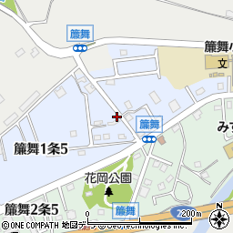北海道札幌市南区簾舞１条周辺の地図