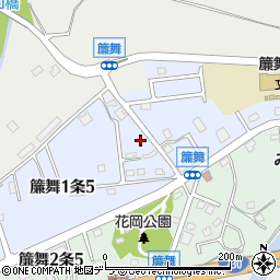 北海道札幌市南区簾舞１条5丁目1周辺の地図