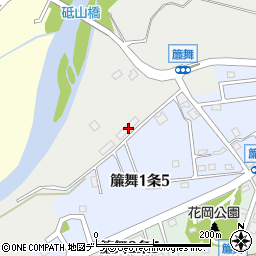 北海道札幌市南区簾舞561周辺の地図