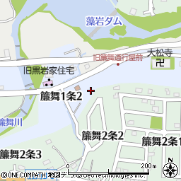 北海道札幌市南区簾舞１条2丁目1周辺の地図