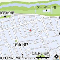 北海道札幌市南区石山１条7丁目17-6周辺の地図