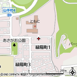 北海道北広島市緑陽町周辺の地図