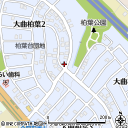 北海道北広島市大曲柏葉周辺の地図