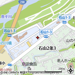 札幌石山郵便局周辺の地図