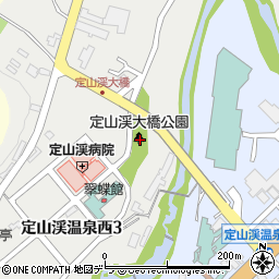 定山渓大橋公園周辺の地図