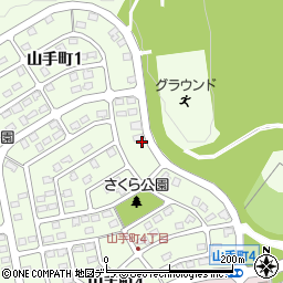 北海道北広島市山手町周辺の地図