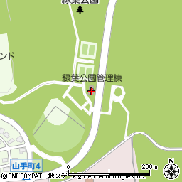 北広島市役所　緑葉公園管理棟周辺の地図