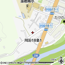 北海道札幌市南区川沿１８条周辺の地図