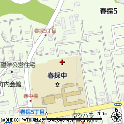 北海道釧路市春採周辺の地図