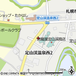 北海道札幌市南区定山渓温泉西2丁目周辺の地図