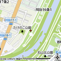 北海道札幌市南区川沿１７条周辺の地図