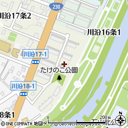 〒005-0817 北海道札幌市南区川沿十七条の地図