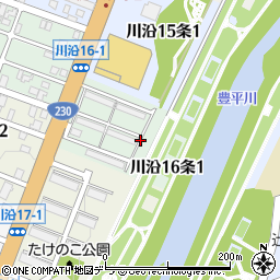 北海道札幌市南区川沿１６条周辺の地図