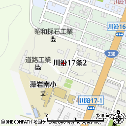 北海道札幌市南区川沿１７条2丁目周辺の地図