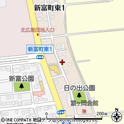 北海道北広島市新富町東周辺の地図