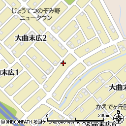 北海道北広島市大曲末広周辺の地図