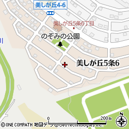 北海道札幌市清田区美しが丘５条6丁目周辺の地図