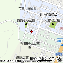 北海道札幌市南区川沿１５条2丁目19周辺の地図