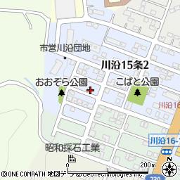 北海道札幌市南区川沿１５条2丁目17-5周辺の地図