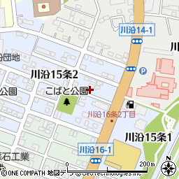 北海道札幌市南区川沿１５条2丁目2-12周辺の地図